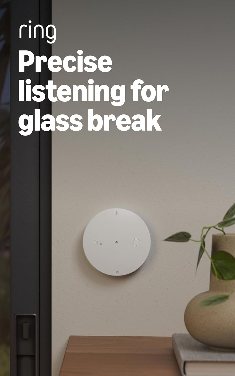 Sensors, Glass Break Sensor - No Hub Needed, Pro Monitoring (Sold Separately)