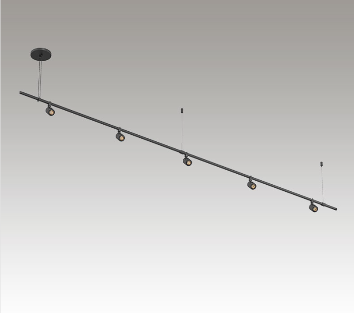 Suspenders Linear Pendant with Aimable Cylinder Lights
