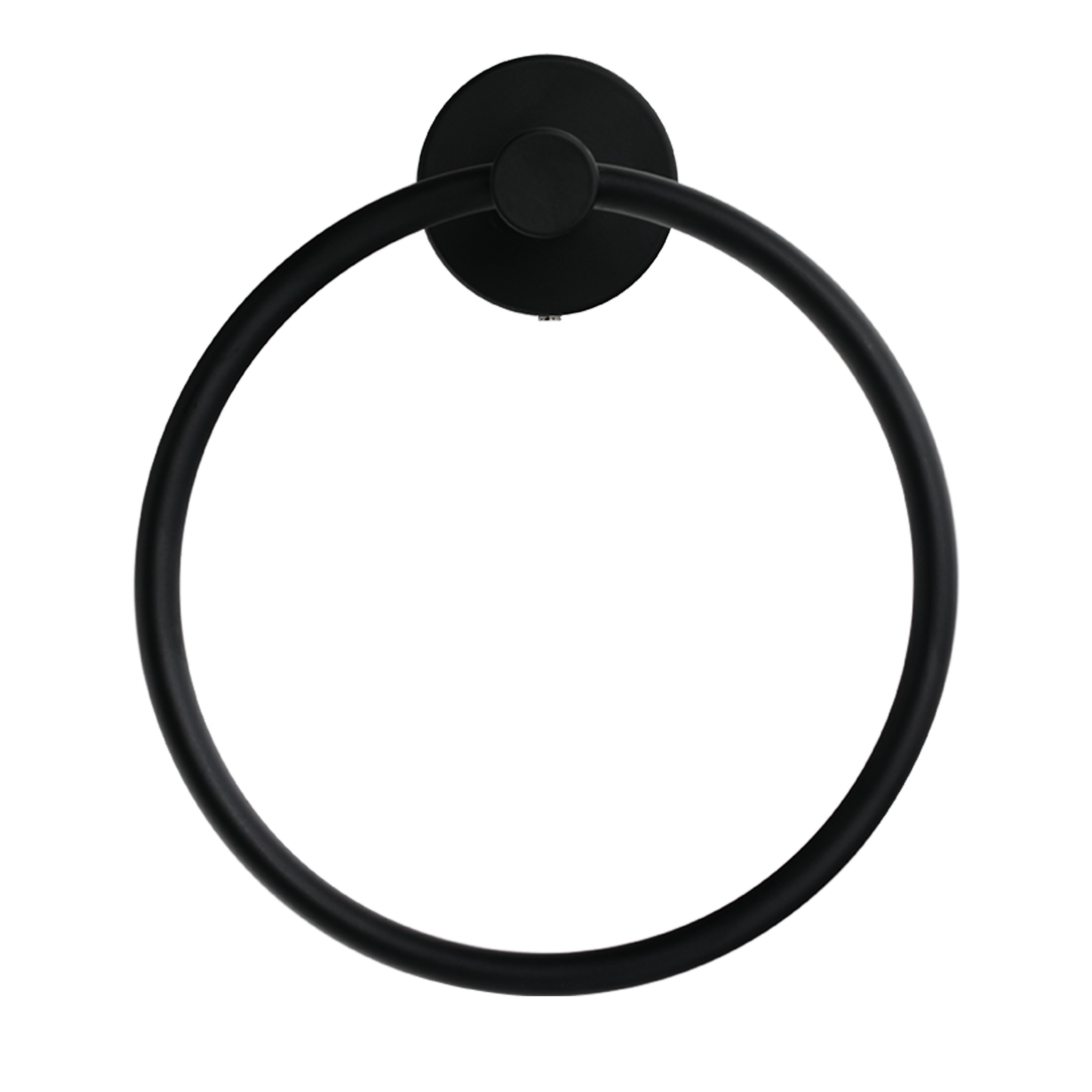 Elizabeth 4-Piece Bath Hardware Set with Robe Hook, Towel Ring, Toilet Paper Holder and Towel Bar in Matte Black
