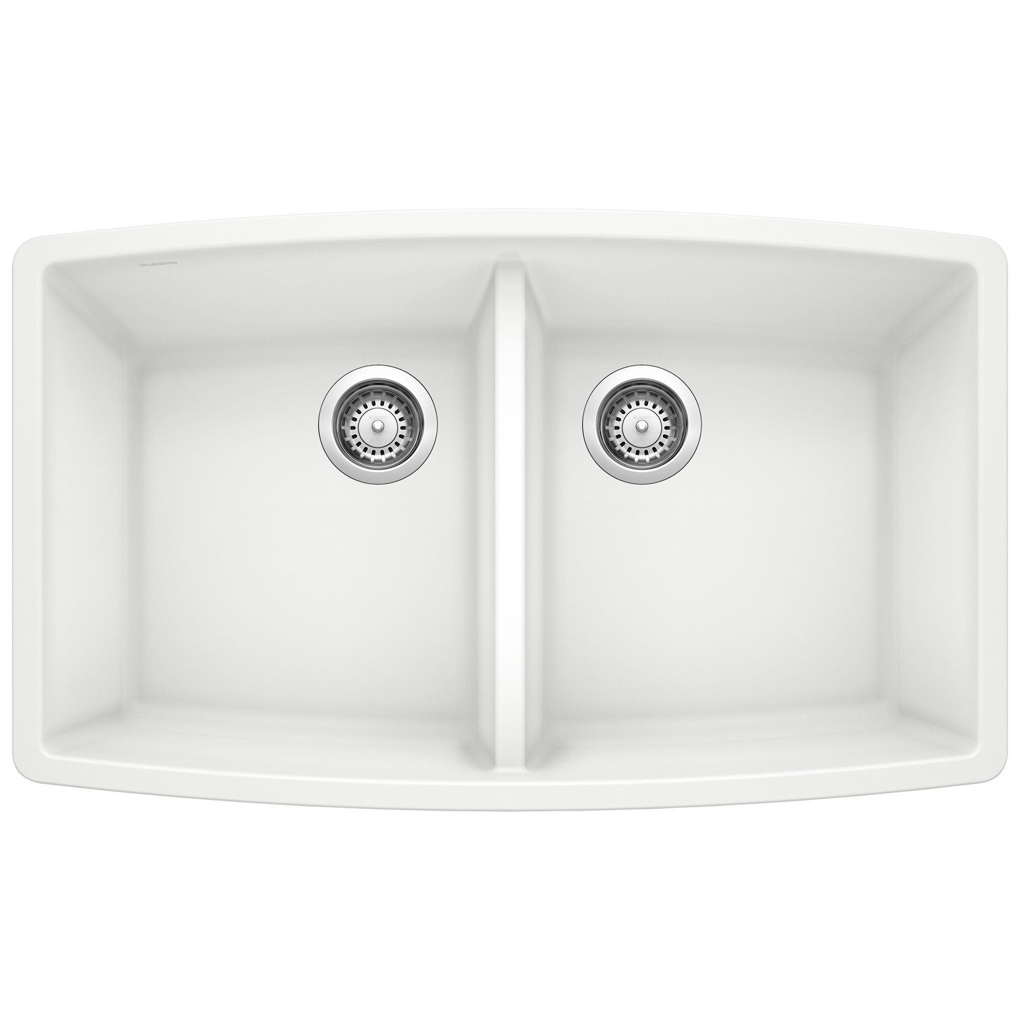 Performa SILGRANIT 33" 50/50 Double Bowl Undermount Kitchen Sink - White